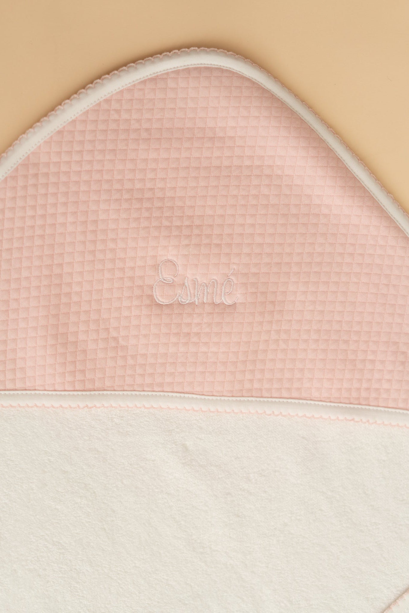 Pink Hooded Towel + WashCloth Set