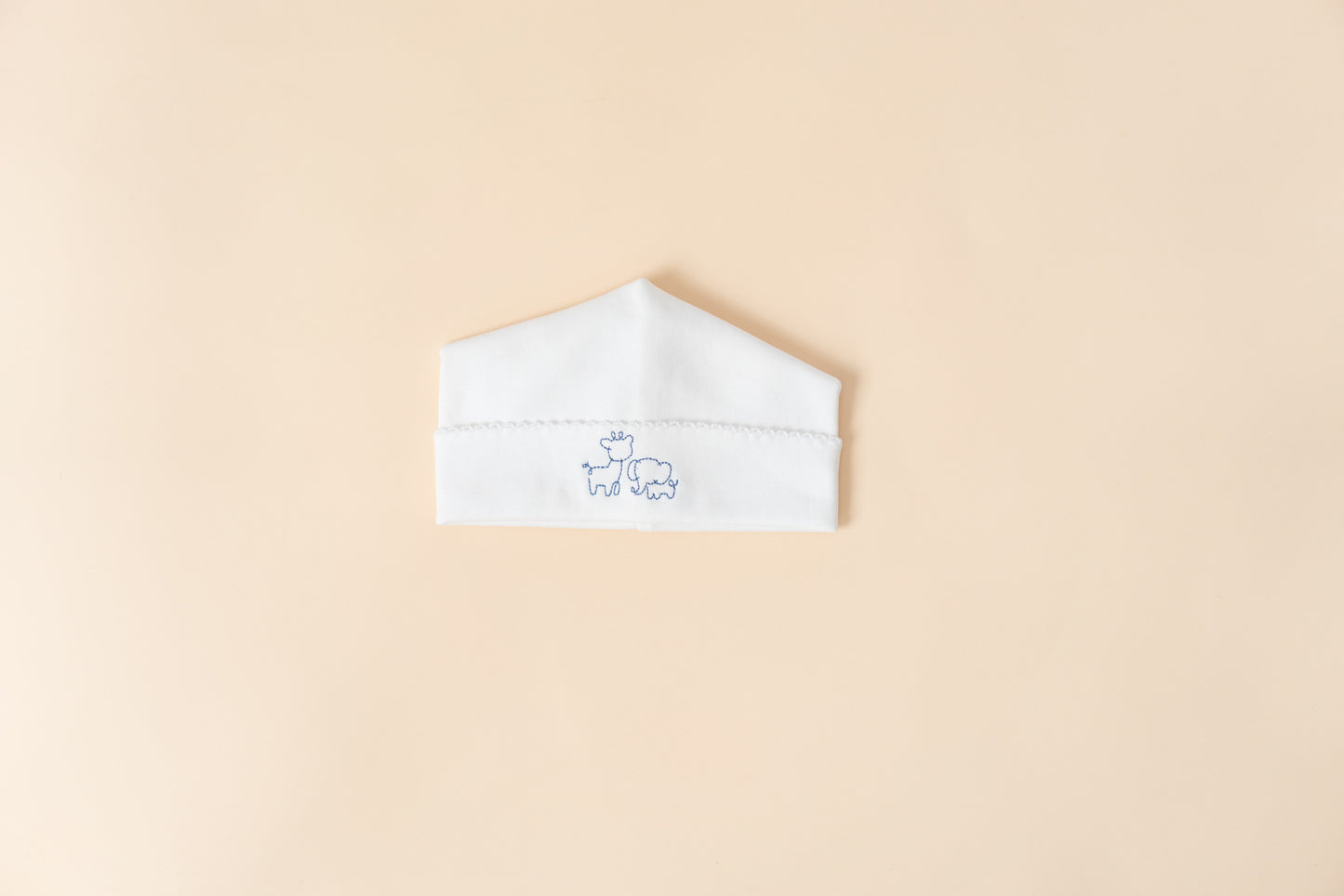 Pima Newborn White Beanie