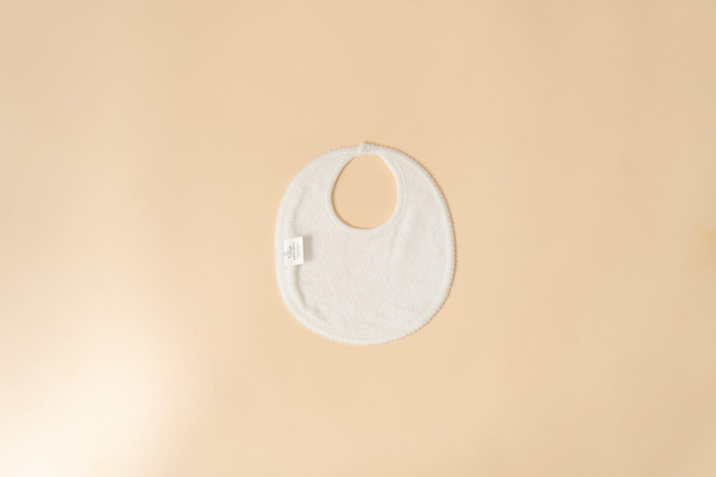 Pima Bliss White Quilted Baby Bib