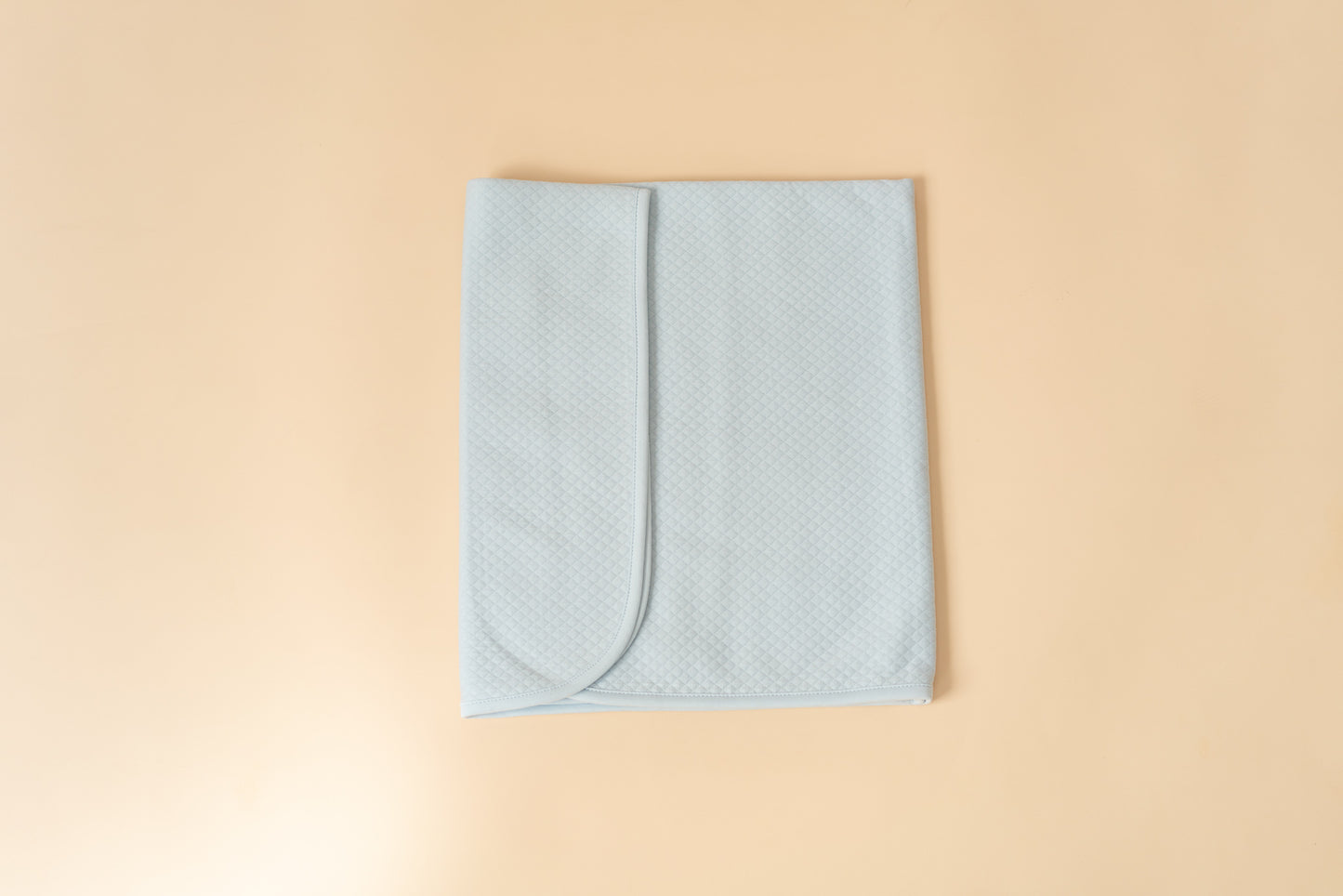 Blue Quilted Receiving Blanket