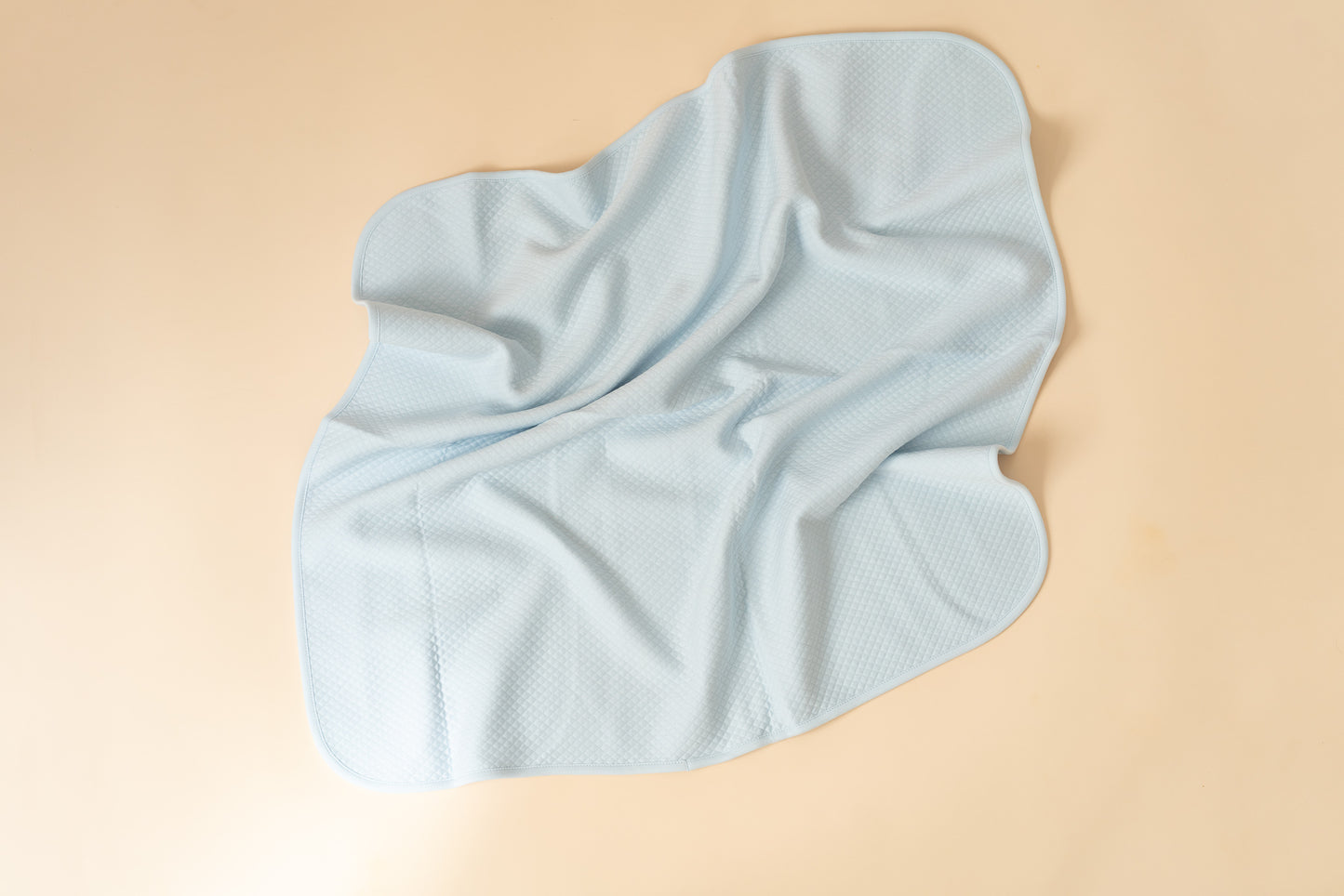 Blue Quilted Receiving Blanket