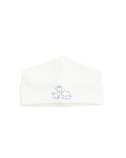 Pima Newborn White Beanie