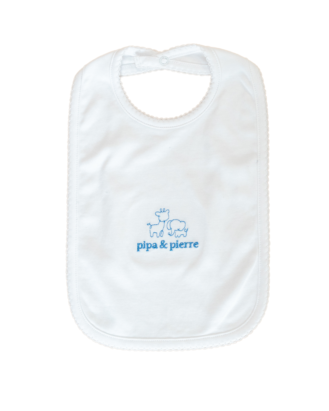 Pima Bliss White Baby Bib