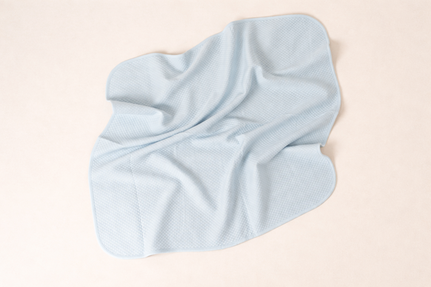 Blue Quilted Receiving Blanket