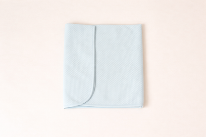 Blue Quilted Receiving Blanket