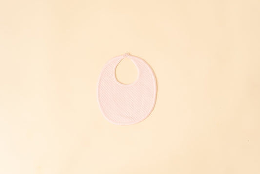 Pima Bliss Pink Quilted Baby Bib