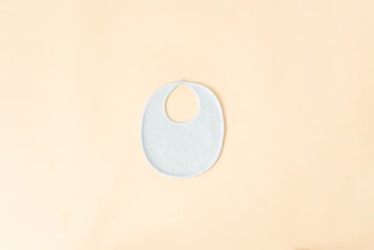 Pima Bliss Blue Quilted Baby Bib