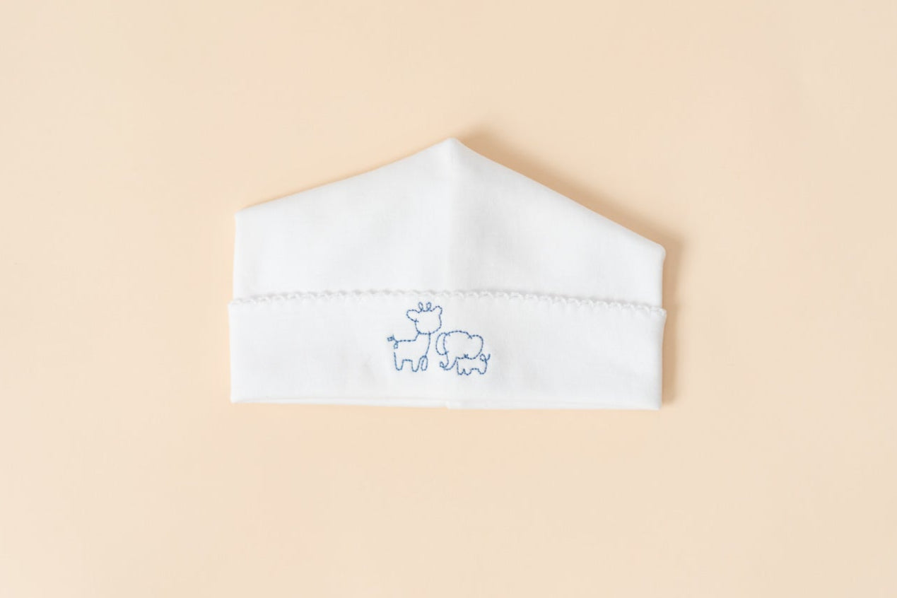 Pima Newborn White Beanie