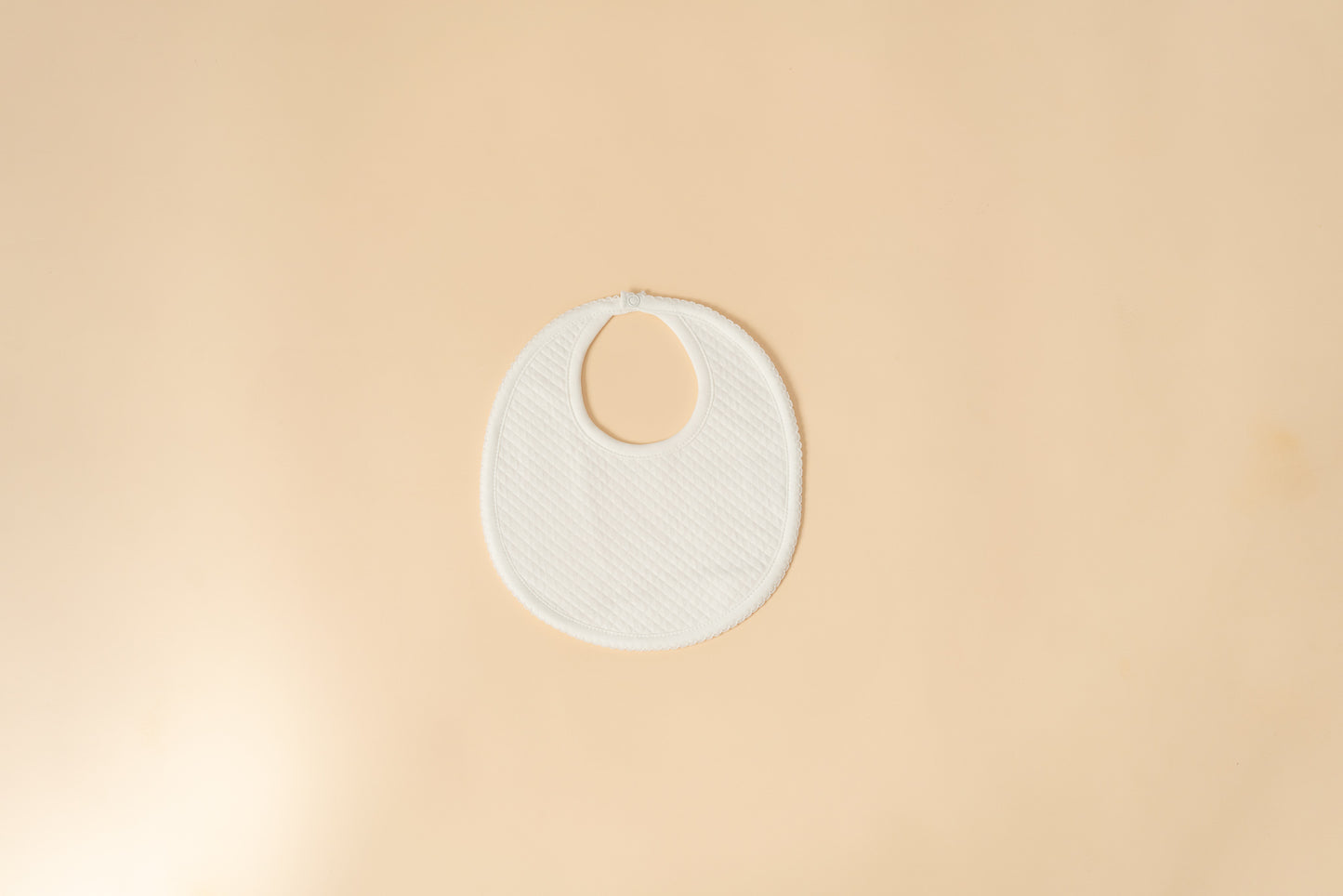 Pima Bliss White Quilted Baby Bib