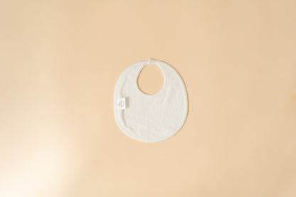 Pima Bliss White Quilted Baby Bib