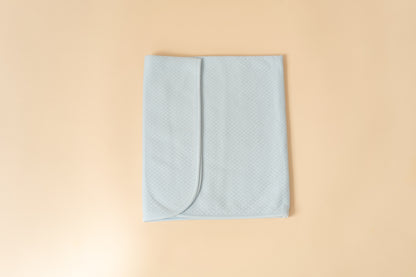 Blue Quilted Receiving Blanket