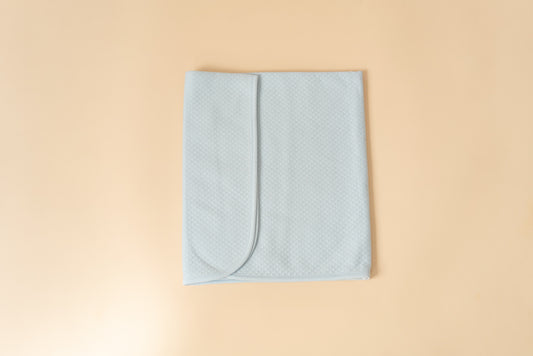 Blue Quilted Receiving Blanket