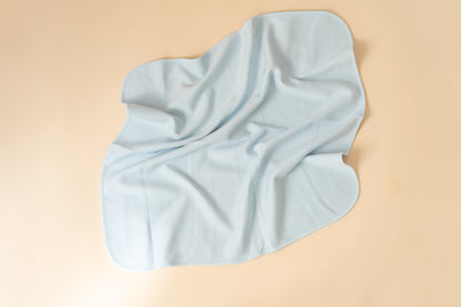 Blue Quilted Receiving Blanket